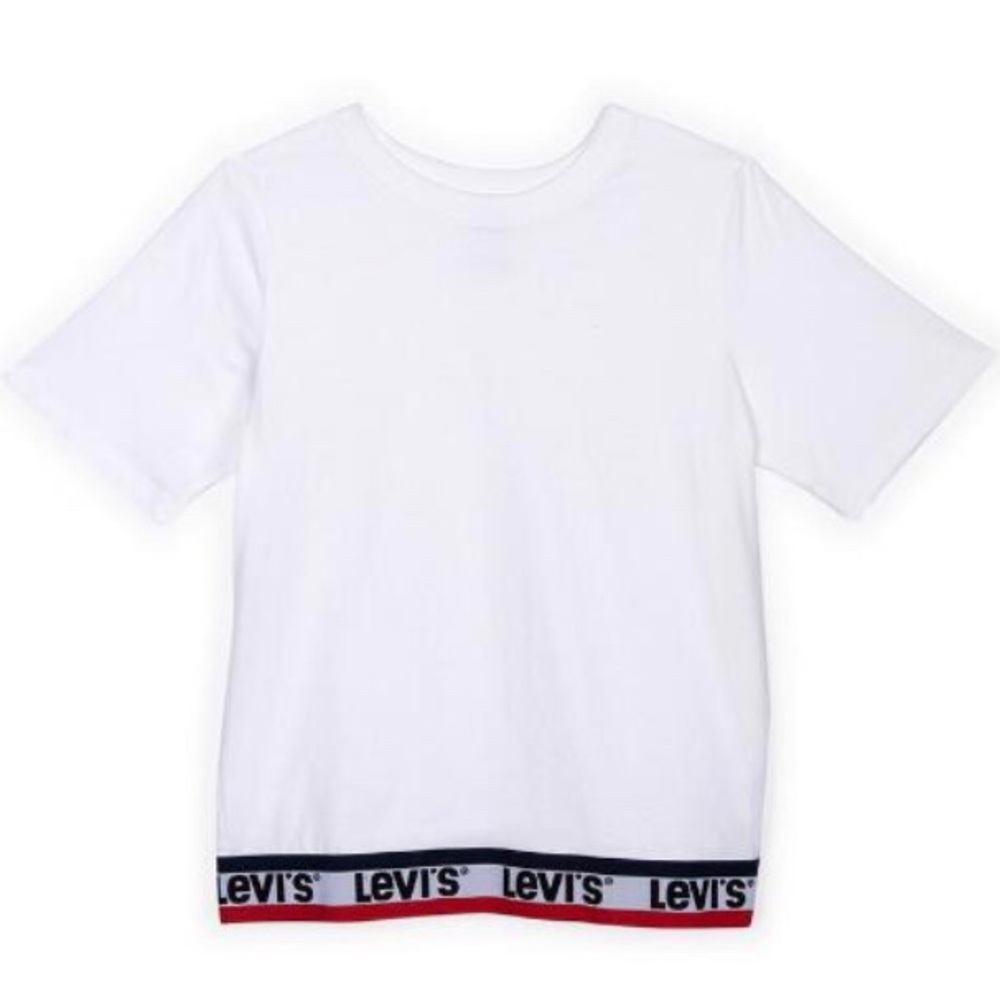 LEVI'S Varsity Taping Logo Hem Top, sz XL 13 14 15